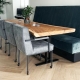 Keukenbank Velours blauw