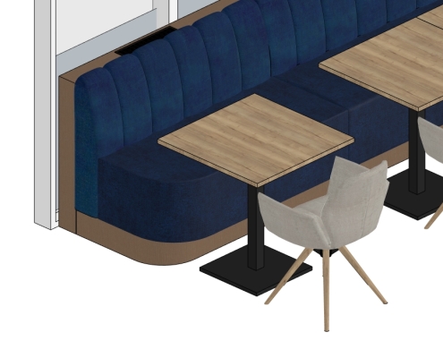 Restaurant Molenaar voorbeeld afronding zitting links Restaurant Molenaar voorbeeld afronding zitting links